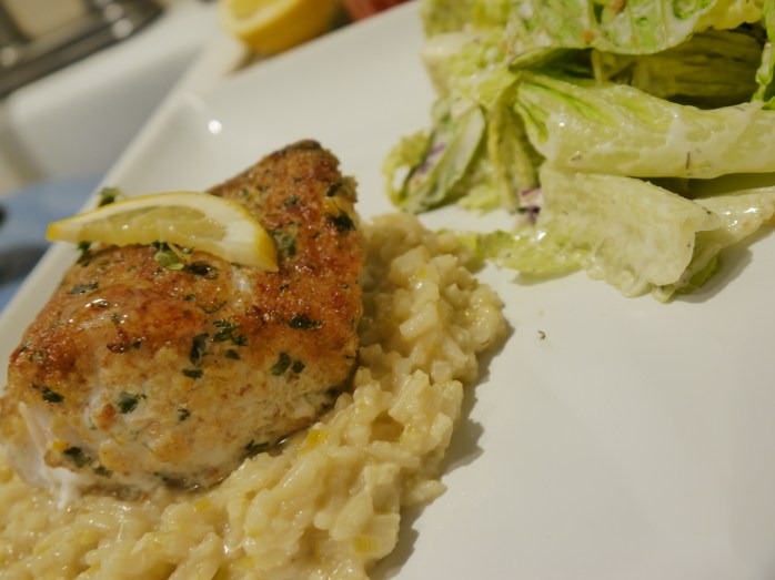 Herb-Crusted Golden Tilefish with Lemon-Leek Risotto | Capers in Cooking